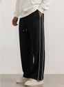 MODESHIFT Striped Men Black Track Pants