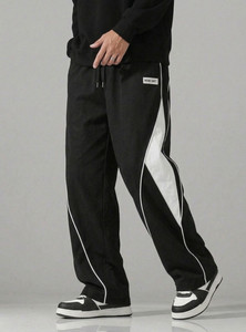 MODESHIFT Striped Men White Black Track Pants
