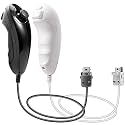 MODESLAB Wii Nunchuck Controller, 2 Pack Nunchuk Controllers Replacement Remote Joystick Gamepad Controller Compatible with Wii Wii U Console