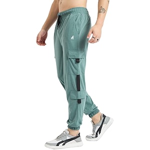 Modeve Mens Cargo Joggers Style Solid Trackpant