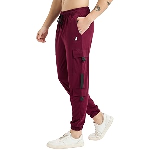 Modeve Mens Cargo Joggers Style Solid Trackpant
