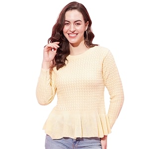 Modeve Round Neck Casual Women SweaterWinterwear