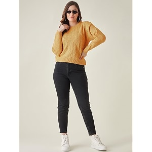 Modeve Self Design Round Neck Casual Women