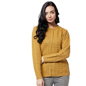 Modeve Self Design Round Neck Casual Women