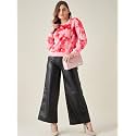 Modeve Self Design Round Neck Casual Women