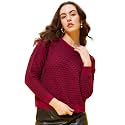 Modeve Self Design Round Neck Casual Women