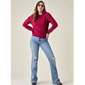 Modeve Self Design Round Neck Casual Women