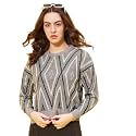 Modeve Self Design Round Neck Casual Women