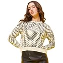 Modeve Self Design Round Neck Casual Women