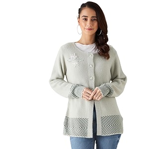 modeve women embroidered round neck sweater for winterwinterwear