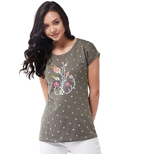 Modeve Women Printed Cotton Blend Half Sleeve