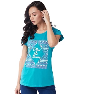 Modeve Women Printed Cotton Blend Half Sleeve