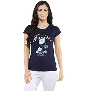 Modeve Women Printed Cotton Blend Half Sleeve