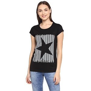 Modeve Women Printed Cotton Blend Half Sleeve