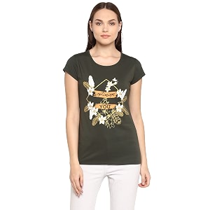 Modeve Women Printed Cotton Blend Half Sleeve