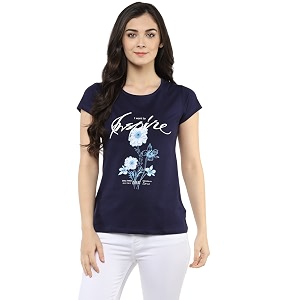 Modeve Women Printed Cotton Blend Half Sleeve