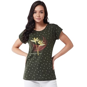 Modeve Women Printed Cotton Blend Half Sleeve