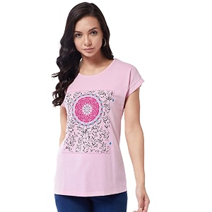 Modeve Women Printed Cotton Blend Half Sleeve
