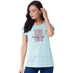 Modeve Women Printed Cotton Blend Half Sleeve