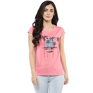 Modeve Women Printed Cotton Blend Half Sleeve