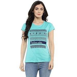 Modeve Women Printed Cotton Blend Half Sleeve