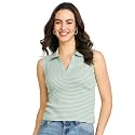 Modeve Women Ribbed Sleeveless Fitted Top for