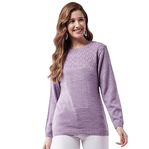 Modeve Women Round Neck Casual Sweater for
