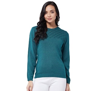 Modeve Women Round Neck Casual Sweater for