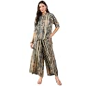 Modeve Women Shirt Palazzo Foil Print Co-Ord
