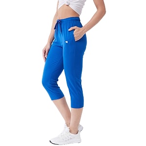 Modeve Women Solid Cotton Blend Capri for