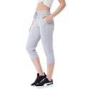 Modeve Women Solid Cotton Blend Capri for