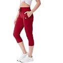 Modeve Women Solid Cotton Blend Capri for