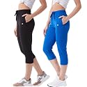 Modeve Women Solid Cotton Blend Capri for