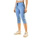 Modeve Women Solid Cotton Blend Capri for