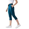 Modeve Women Solid Cotton Blend Capri for