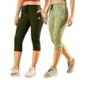 Modeve Women Solid Cotton Blend Capri for
