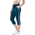 Modeve Women Striped Cotton Blend Capri