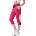 Modeve Women Striped Cotton Blend Capri