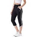 Modeve Women Striped Cotton Blend Capri
