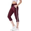 Modeve Women Striped Cotton Blend Capri