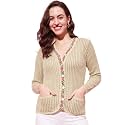 Modeve Women V Neck Ethnic Sweater for
