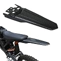 Modified Extended Rear Fender,Long Back Mudguard for Surron Light Bee X/S and Segway X160/X260,Longer Tail Guard Sur-Ron Accessories,Imitation Carbon Fiber Sur Ron Parts(Water Transfer,Glossy)
