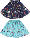 Modish Vogue Girls Floral Print Flared Multicolor Skirt