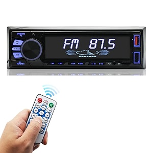 modishombre car radio bluetooth single din car stereo audio mp3 player car stereo 1 din with bluetooth handsfreefmdual usbtfauxeq