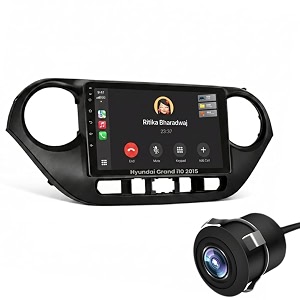 hyundai grand i10 2014-2017 original qled 9 zlink car android stereo  os 13  4gb32gb  display support car play amp android auto  incl ahd camera amp frame compatible with 1 year warranty