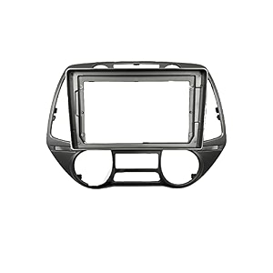 modorwy abs300 plastic material 9 inch hyundai car stereo frame with wiring suitable for base model hyundai i20 2008-2012 - grey color