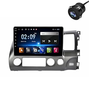 modorwy original 9 qled car media player with car play amp android auto  android stereo os 13  1gb32gb  free ahd camera  frame compatible with honda civic 2006-2015- 1 year warranty