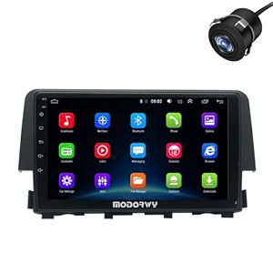 modorwy original 9 qled car media player with car play amp android auto  android stereo os 13  1gb32gb  free ahd camera  frame compatible with honda civic- 1 year warranty