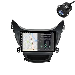 modorwy original 9 qled car media player with car play amp android auto  android stereo os 13  1gb32gb  free ahd camera  frame compatible with hyundai elantra 20121 year replacement warranty