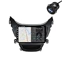 Modorwy Original 9” QLED Car Media Player with Car Play &amp; Android Auto | Android Stereo OS 13 | 1GB+32GB | Free AHD Camera | Frame Compatible with Hyundai Elantra 2012(1 Year Replacement Warranty)